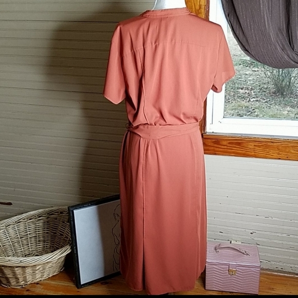 Dana Buchman Retro Button Down Midi Dress - Picture 3 of 8